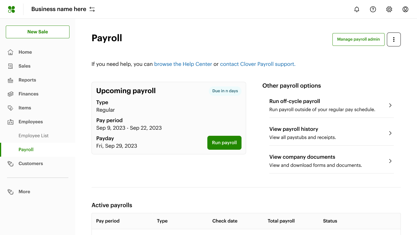 Clover Payroll
