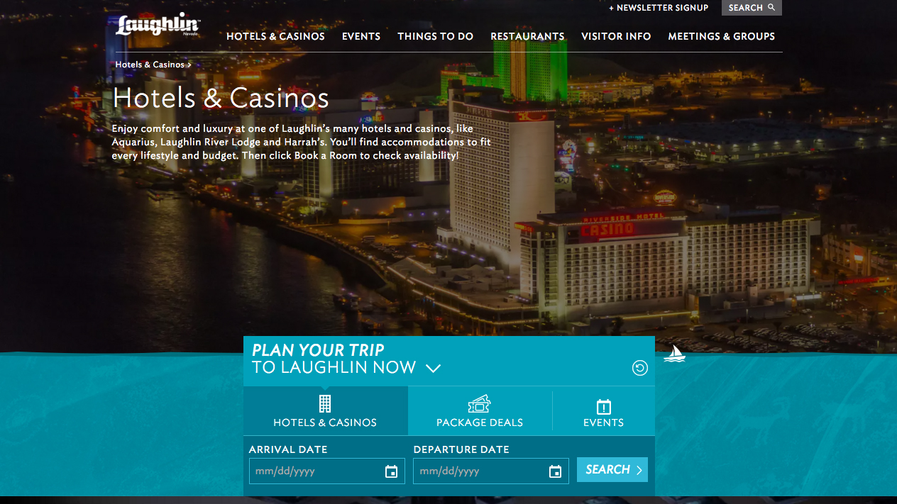 VisitLaughlin.com Redesign